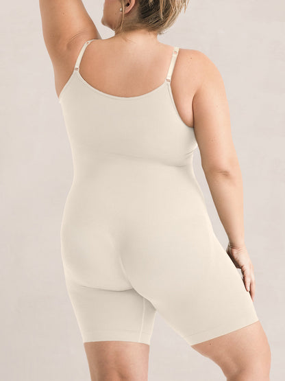 Shapermint Essentials All Day Every Day Scoop Neck Mid-Thigh Bodysuit