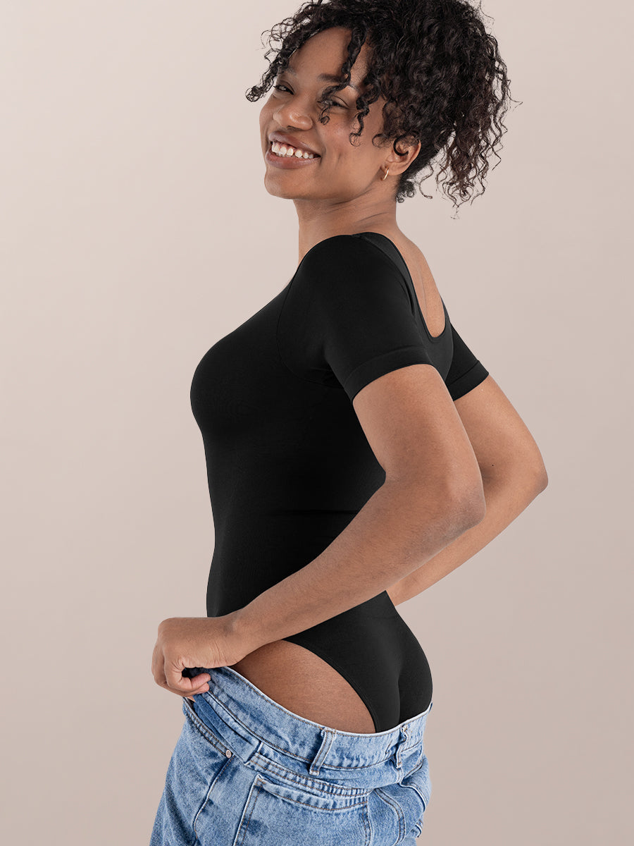 Shapermint Essentials All Day Every Day Short Sleeve Bodysuit