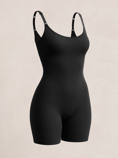 Shapermint Essentials All Day Every Day Scoop Neck Mid-Thigh Bodysuit