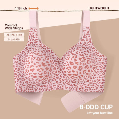 Women Jelly Bras Wirefree Full Coverage No Underwire Everyday Bras Comfortable Wireless Padded Tshirt Bra