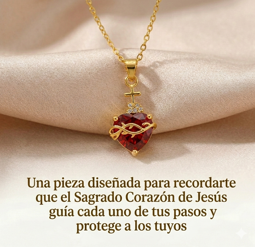 Luz de Cristo: El Sagrado Corazón en Cristal Infinito