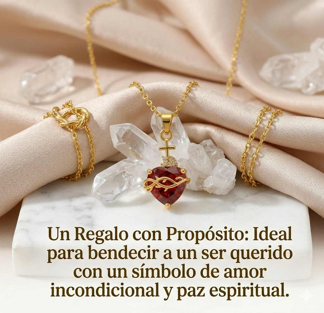 Luz de Cristo: El Sagrado Corazón en Cristal Infinito