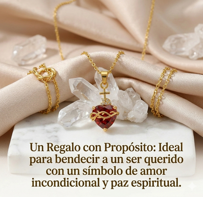 Luz de Cristo: El Sagrado Corazón en Cristal Infinito